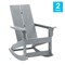 Flash Furniture Gray Modern Poly Resin Adirondack Rockers, PK 2 JJ-C14709-GY-2-GG - alternate 3
